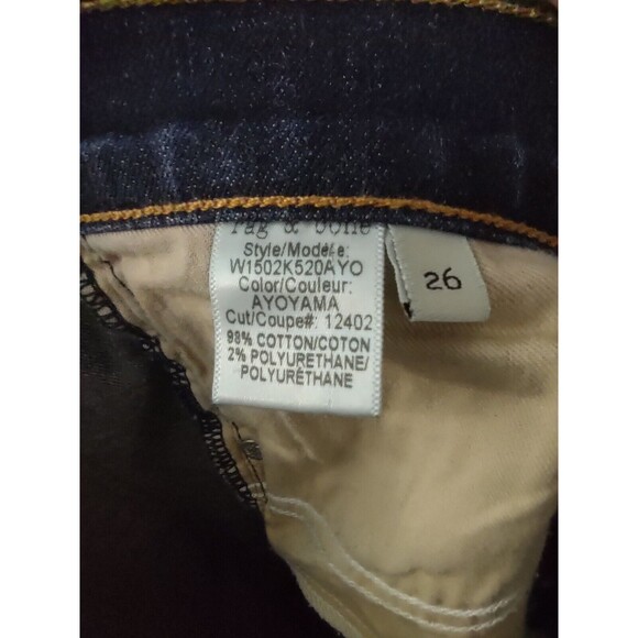 Rag & Bone Jeans Slim Distressed Skinny in Ayoyama Size 26 Grunge - Picture 11 of 11